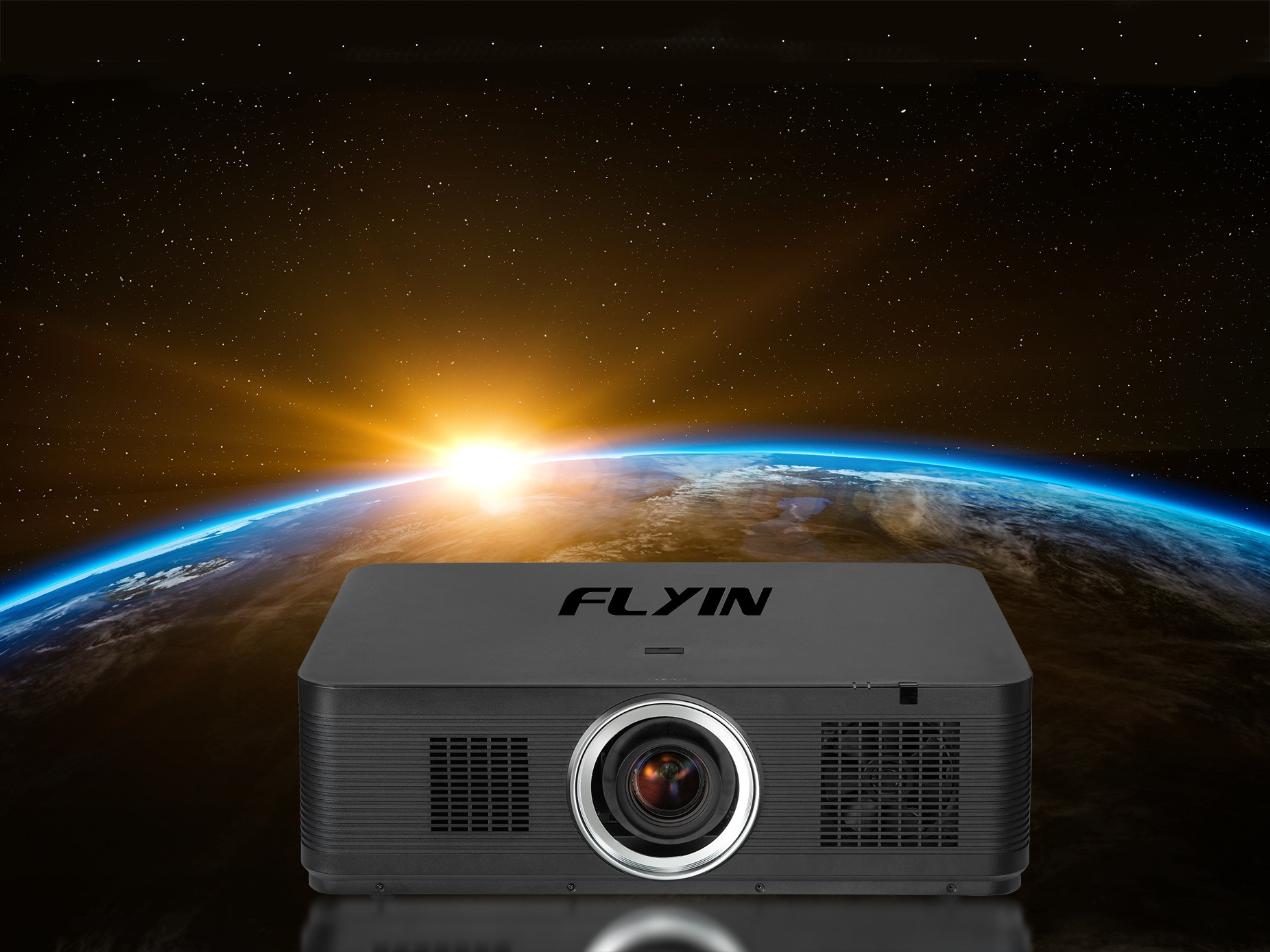 Flyin RL-K1 3D High WUXGA 3LCD Outdoor Home Theatre Projector High Brightness 10000 Lumens Supports 4K