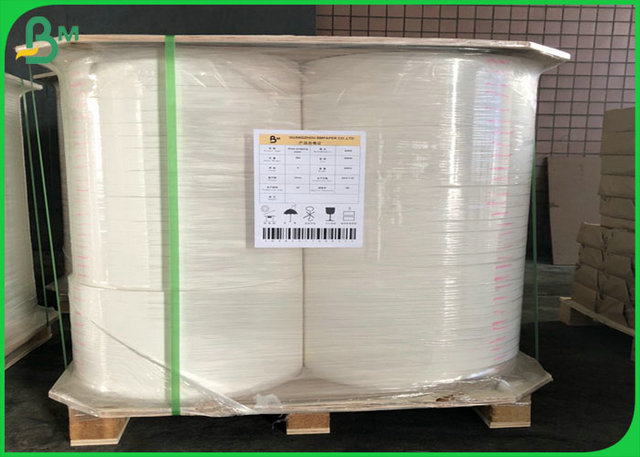 35GSM MG White Kraft Paper Roll With  One Side Resists Wet And Greaseproof 