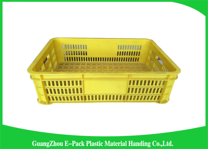 Economic Plastic Stacking Crates , Recyclable Industrial Plastic Crates Space Saving