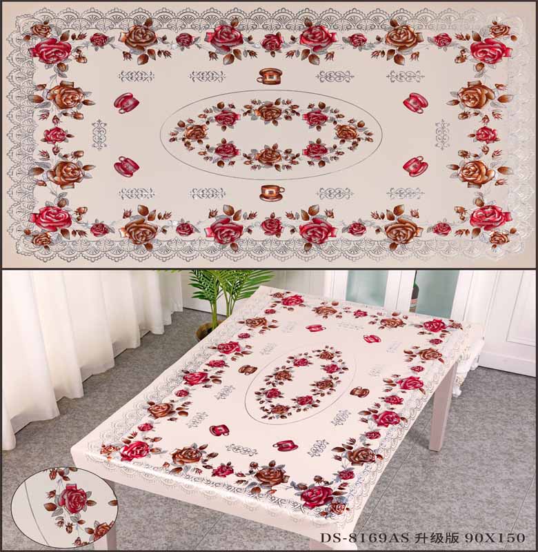 Rectangle Custom PVC Table Cloth Cover Roll for Oil Proof and Waterproof Protection