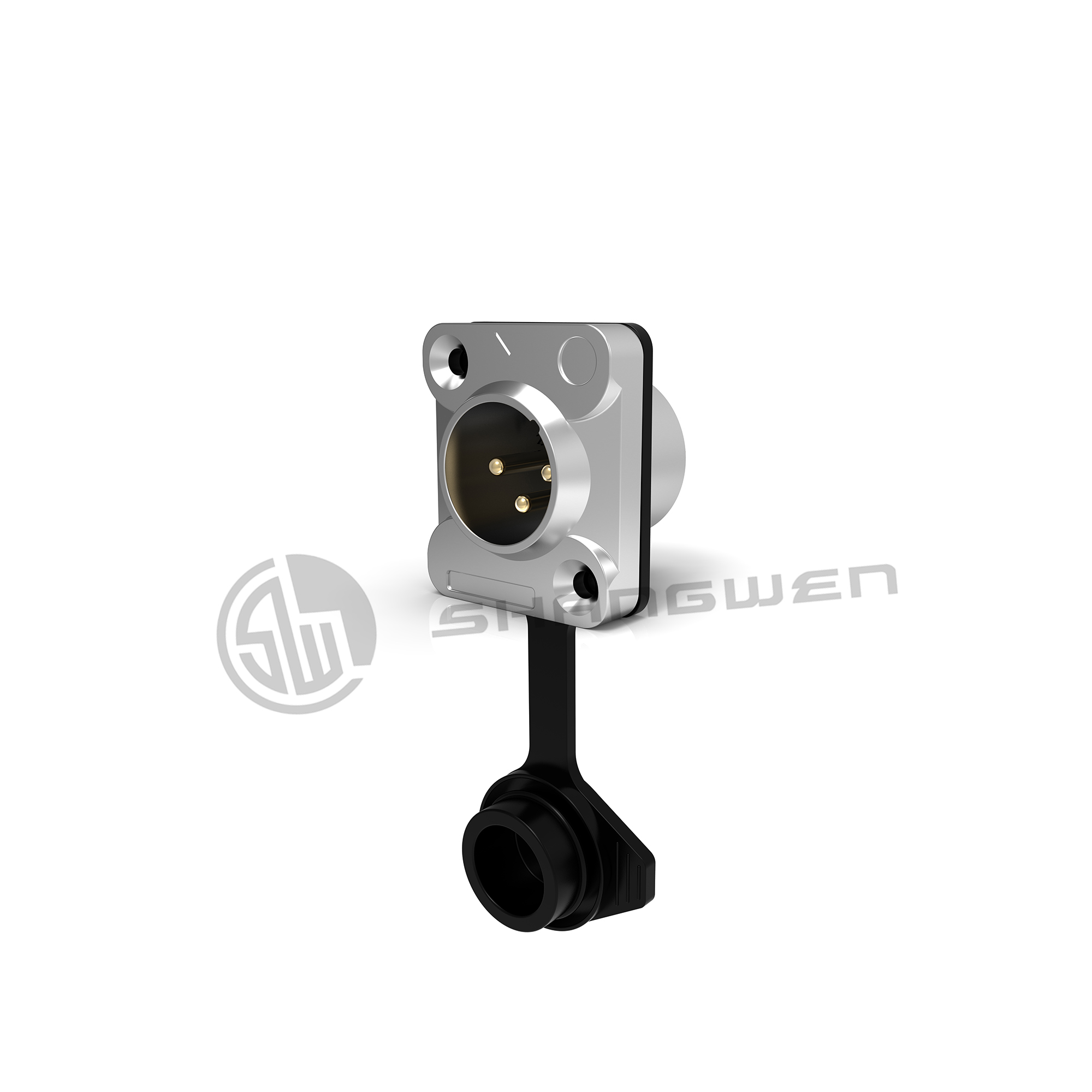 XLR Audio Power Waterproof Socket Connector 3 Pin Microphone IP65
