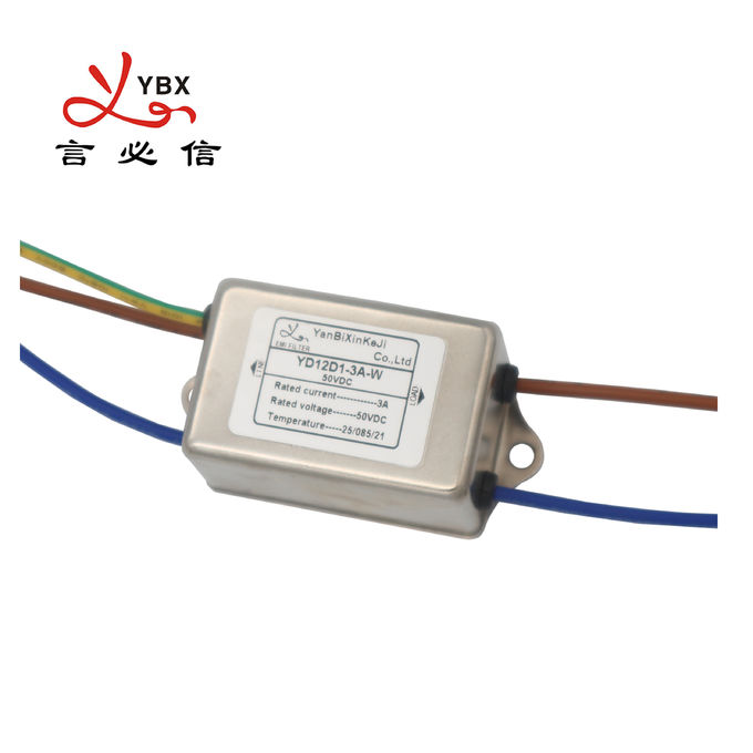 6A 1.5KW DC Line Noise Filter / LCD Power Line Signal Filter Compact Size