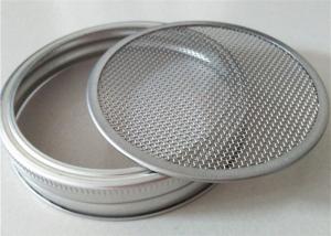 China 86mm Stainless Steel Mason Jar Lids Round / Square Shape For Filtration wholesale