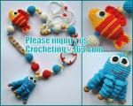 Necklace with amigurumi toy, Nursing necklace,Breastfeeding necklace, crochet
