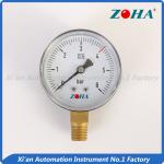 Steel Case Brass Internal Pressure Gauge , Bottom Fuel Pressure Gauge