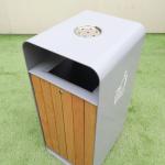 316 Stainless Steel Outdoor Wooden Trash Can