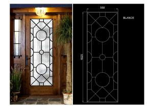 China Mosaic Classical Wrought Iron Glass Agon Filled 15.5*39.37 Oval Shaped wholesale