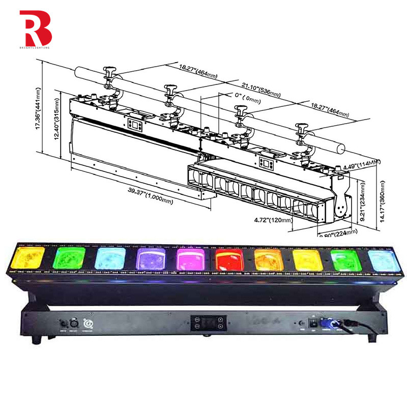 Laser Bar RGB Moving Head For Wedding Parties LCD Display