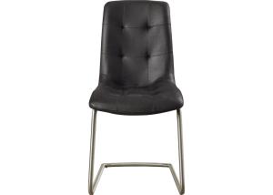 China Contemporary 14.2KGS 89cm 61cm Black Leather Look Dining Chairs wholesale