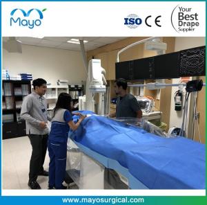 China ISO13485 Angiography Drape Pack PE Viscose Surgical Drapes Kit wholesale