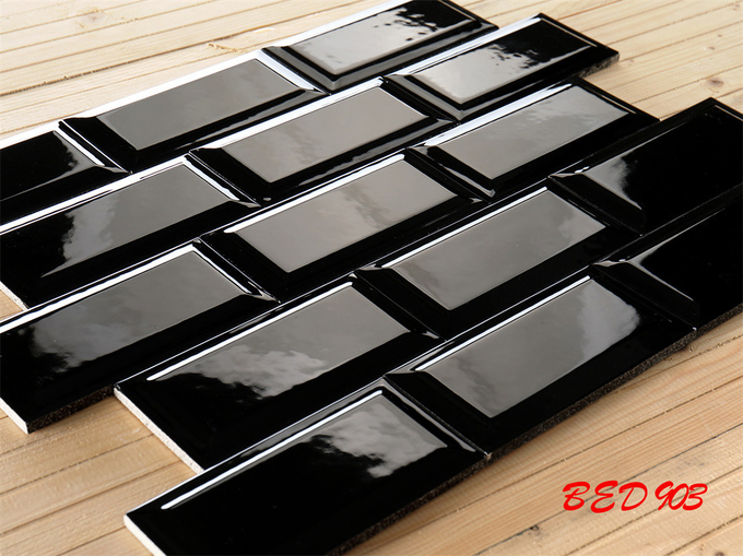 White And Black Basic Bread Tiles And Subway wall Tiles 75x152mm For Kitchen