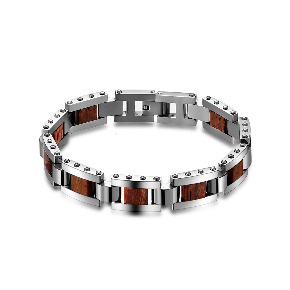 Men's Carbon Fiber Tantalum Bracelet Braided Flower Leather Rope Hand Rope Bracelet