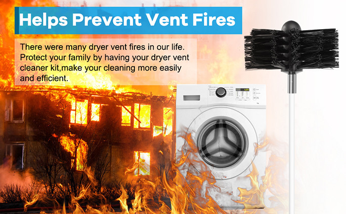 20 Feet Dryer Vent Cleaning Brush 0.7KG For Chimney Cleaning