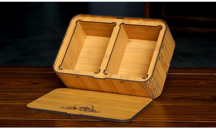 Mildewproof Embossing Wooden Tea Bag Box Holder Multipurpose