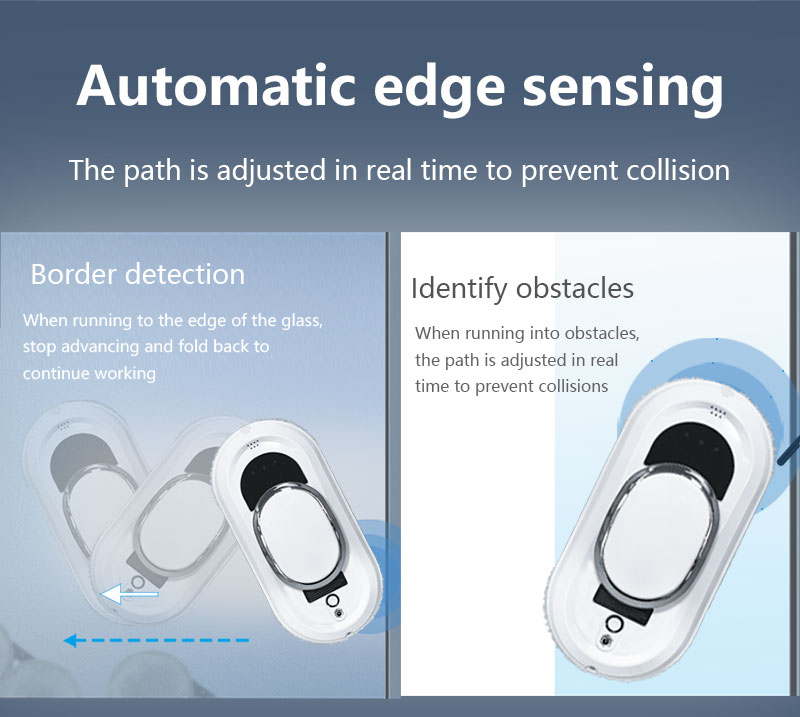 80w Power Electric Window Cleaning Robot Vacuum Cleaner with 500mAh Battery Capacity