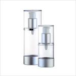 Oval Single Wall Airless Pump Cosmetic Bottles Aluminum Base Pump 20ml 30ml 40ml