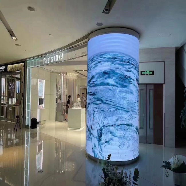 P3mm Ball Flexible LED Display Screen Advertising Curve Shaped 1