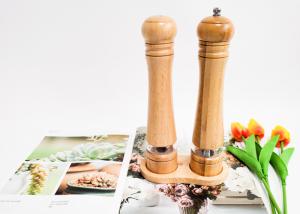 China Salt And Pepper Wood Grinder Set Ceramic Grinding Mechanism wholesale