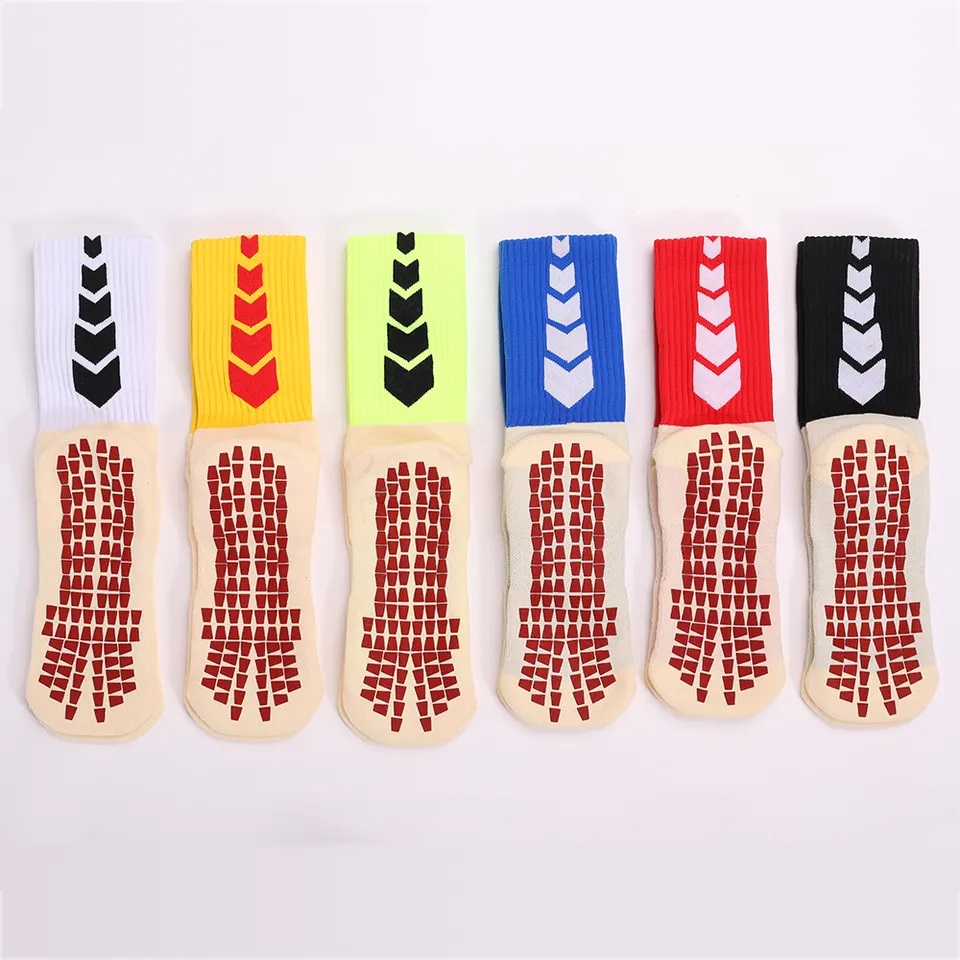 Custom Sports Breathable Non Slip Soccer Knitting Anti Slip Youth Grip Football Socks