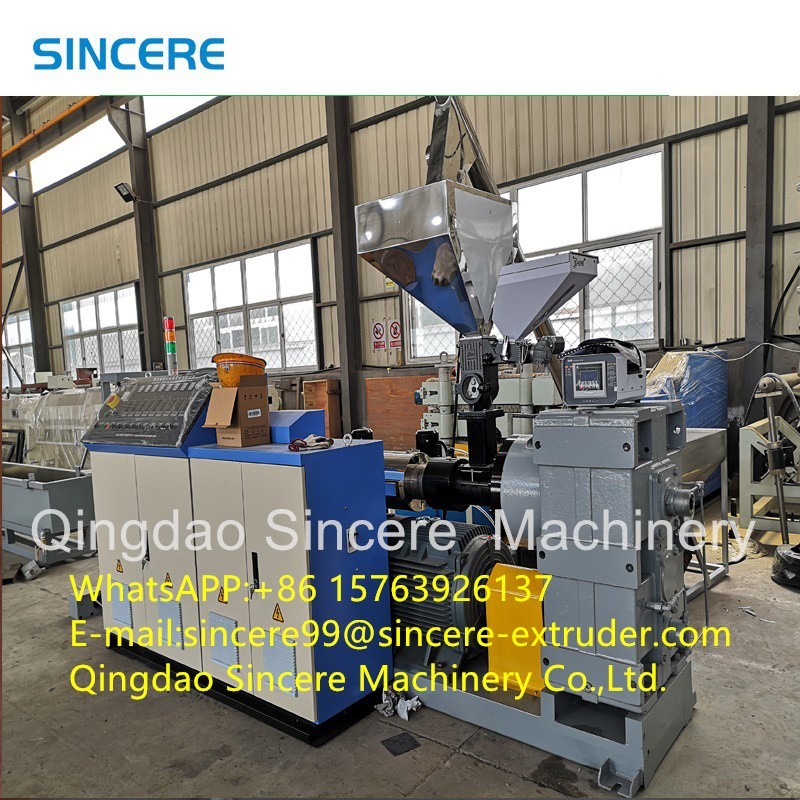 PP PE PVC Film Plastic Pelletizing Line Granulating Machine With Compactor OEM