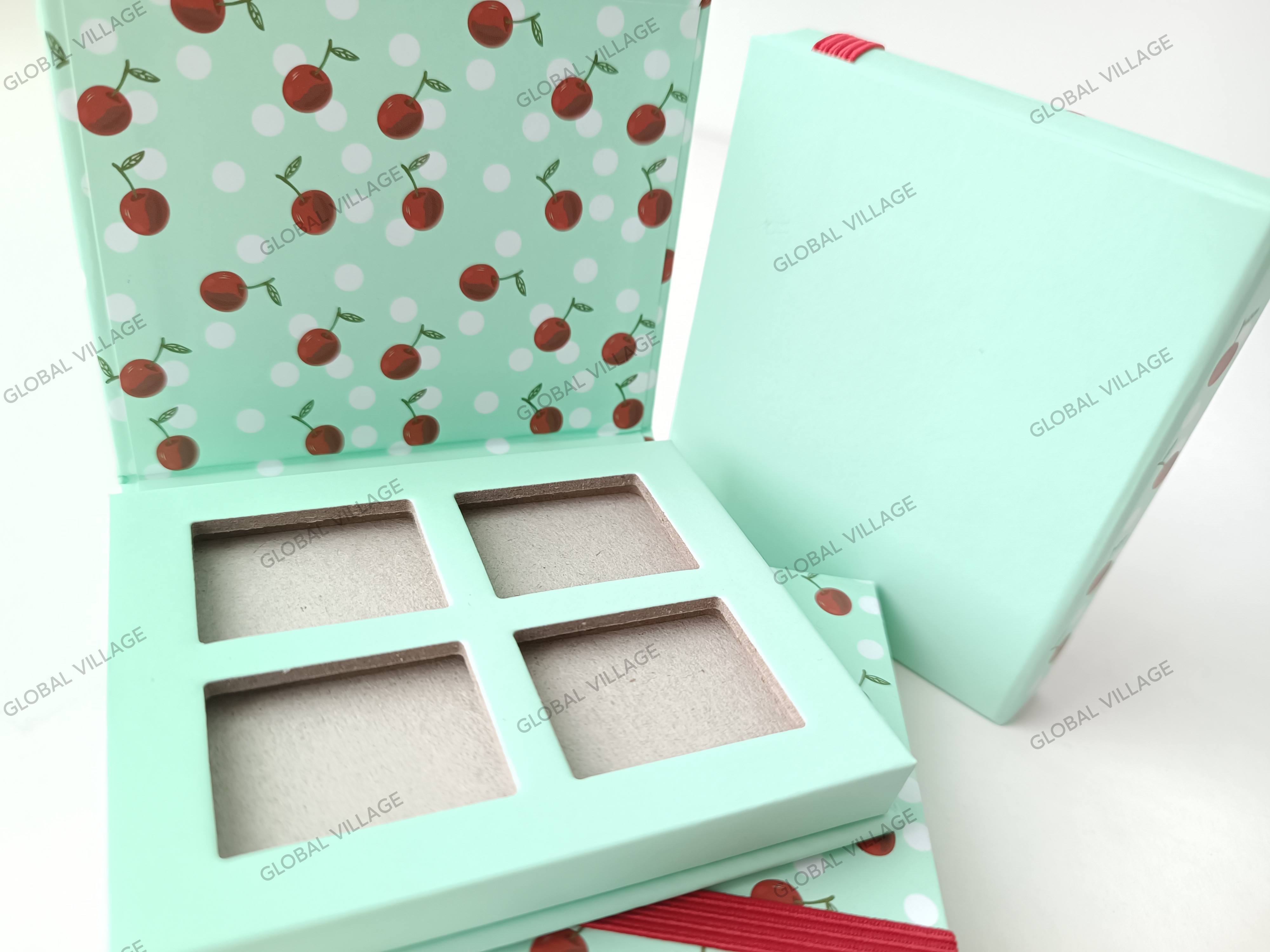 4 Pans Empty Highlighter Contour Palette High Pigments Brighten Face Make Up