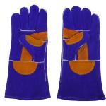 Cowhide Leather Gloves Wear Resistant Extended Leather Palm Gloves Protection