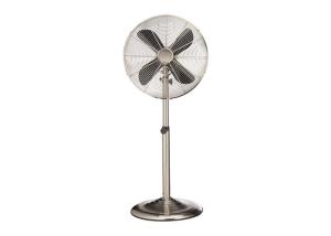 China 18&quot; Metal Blade Oscillating Fan Air Circulation Brushed Stainless Steel / Retro Floor Fan wholesale