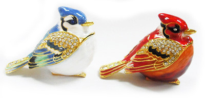 Robin bird Metal Trinket boxes Bird For Wedding Gift Bird Trinkt box
