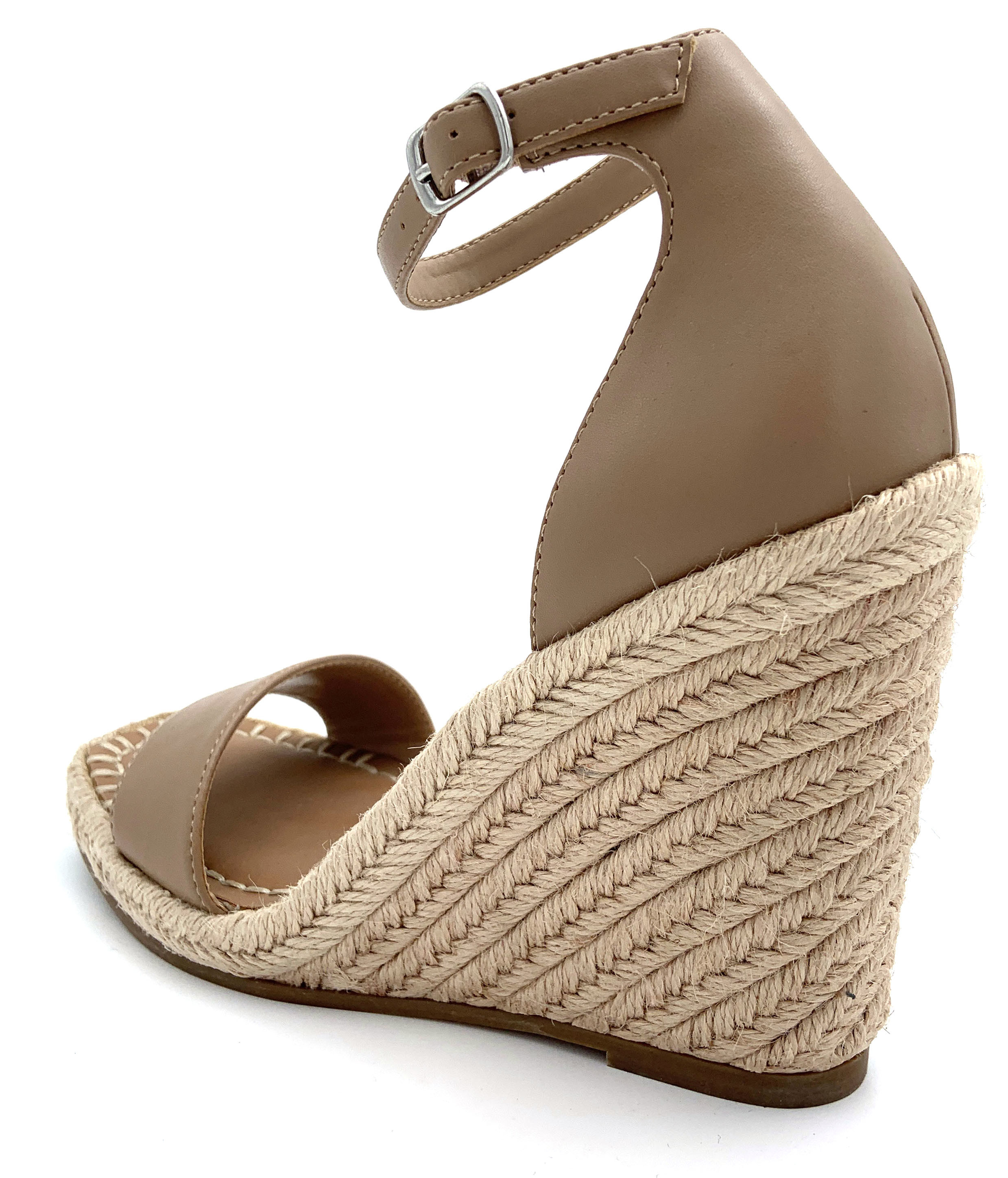 Canvas Lace Up Espadrille Wedges Unisex With Solid Pattern Cotton Lining