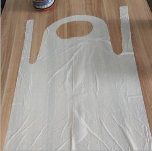 China Restaurant Kitchen Biodegradable Disposable Aprons , PE CPE Blue Plastic Apron wholesale