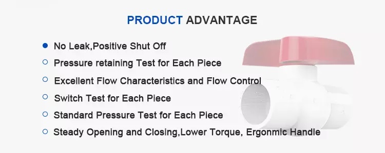 Sanitary Plumbing Materials 1/2 PVC Octangle Valve with PP Ball and OEM Customize Logo
