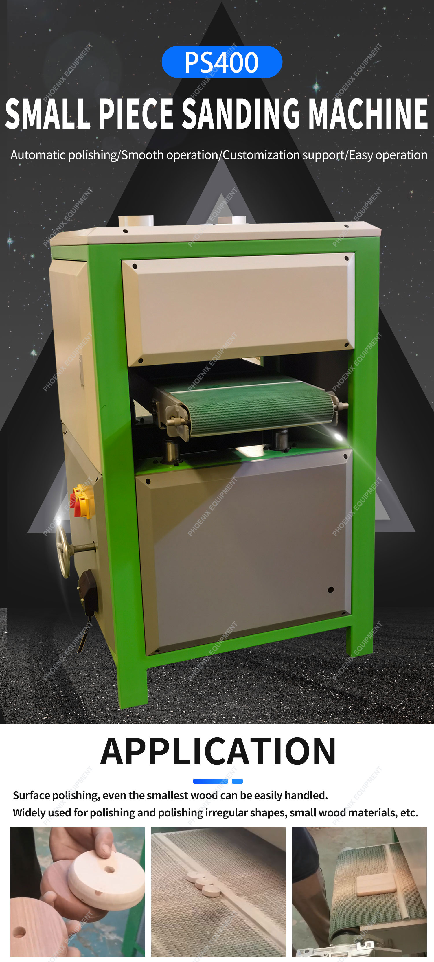 230mm Max. Machining Length PS400 Plank Planar Polishing Machine for Small Materials