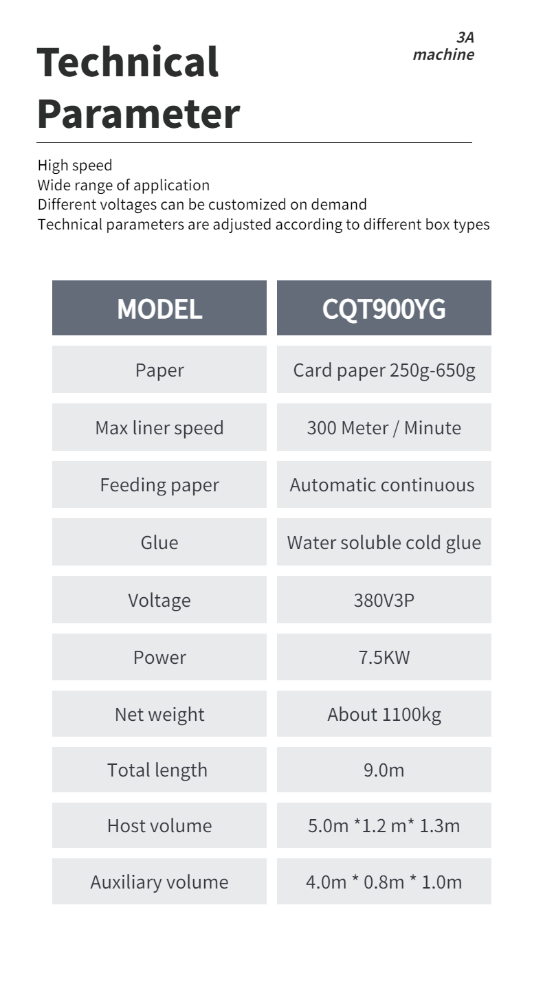 CQT 900YG-2 Pre-folded Bottom Lock Double Pieces Auto Corrugated Board Folder Gluer Flexo Folder Gluer Machine