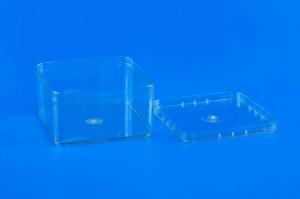 China Clear Square Plastic Storage Bins Crown Lid Sealing Customized Color wholesale