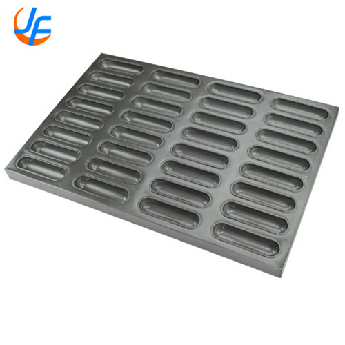 RK Bakeware China-Silicone Glazed 32 Cups Hot Dog Bun Pan For Industrial