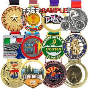 China Zinc Alloy Sport Custom Medals 3D Gold Medal for Souvenir Gift wholesale