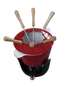 China cast iron fondue set wholesale