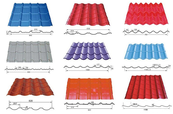Color Prepainted Galvanized Coated Custom Corrugated Roof Sheet for House Frame Roof