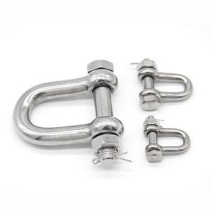 China Hardware American Stainless Steel D-type Shackle With Safety Pin wholesale