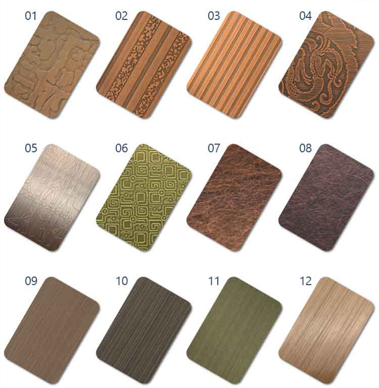 Custom 201 Decorative Stainless Steel Sheet Antique Finish For Kitchenware