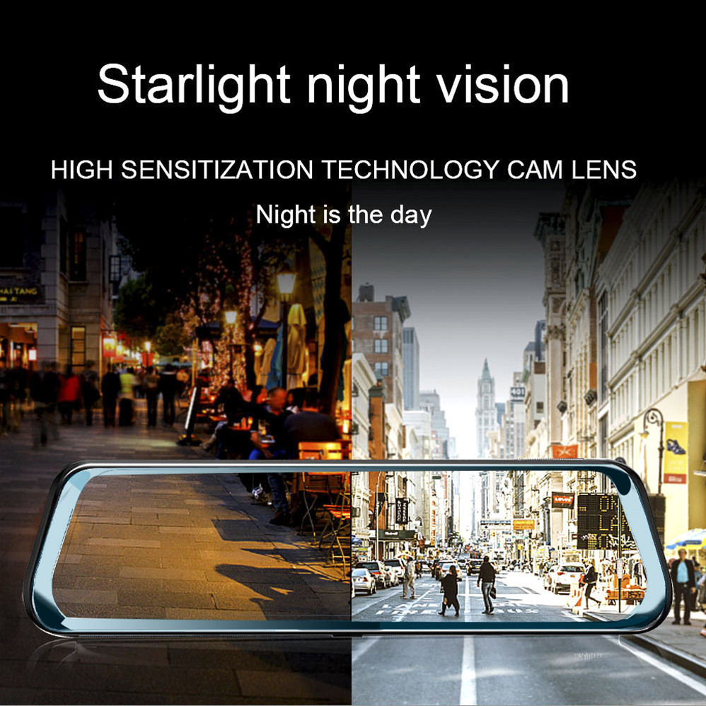10 Inch RoHS 4G Rear View Mirror Stream Media Auto Dash Cam