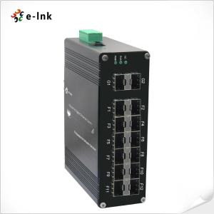 China Industrial L2+ Managed Fiber Optic Switch 12 Port 1000X SFP + 2 Port 1000X SFP Fiber wholesale
