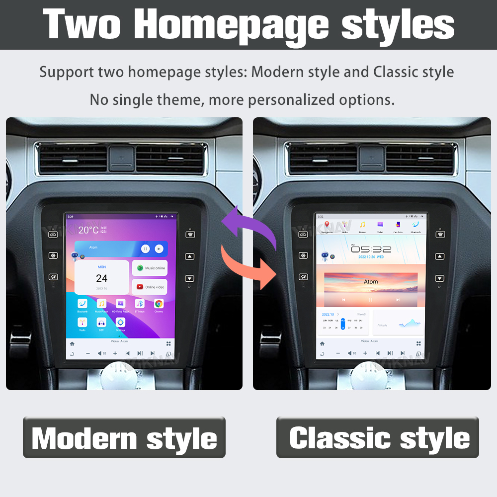 Android 13 Car Radio GPS Navigation For Ford Mustang Multimedia Player 09-13