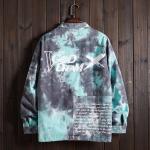Winter Outdoor Nylon Camo Coaches Jacket Plain Dyed Turn Down Collar