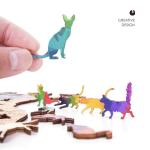 Rainbow Cat Discomforts Cat Alien Unisex Wooden Puzzle for Adults Perfect
