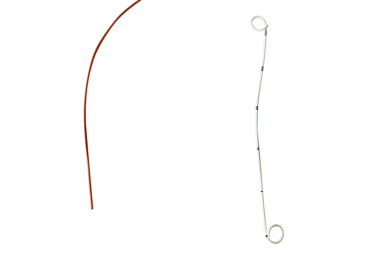 Medical Ureteral Stent Double J Pigtail Hydrophilic Coating Multi Loop Drainage