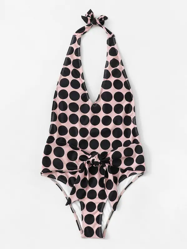 Tiered Layer Tie a Knot Front Top With Low waist Bikini swimsuit high cut