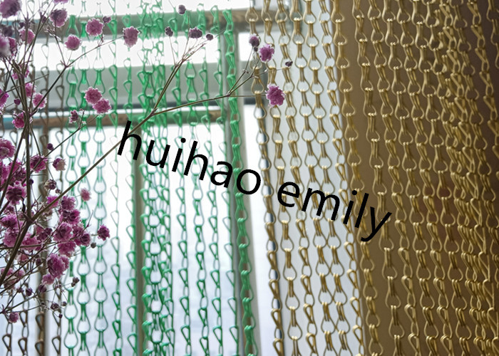 Customized Decorative Chain Link Fly Screen Curtain Aluminum