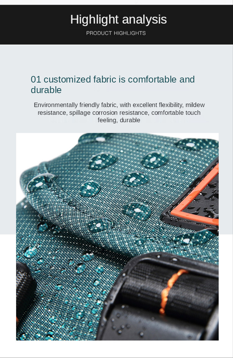 ISO9001 Mens Waist Bags Mildew Resistance Waist Pouch Waterproof