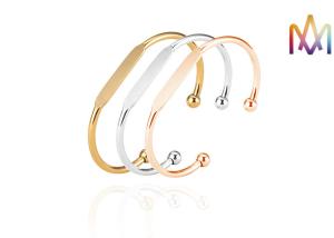 China Solid Brass Flat Cuff Bracelet wholesale